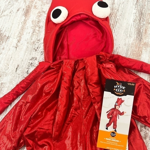 Hyde & Eek Toddler Red Squid Costume - Picture 4 of 5